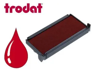 CASSETTE ENCRAGE TRODAT 6/4915 POUR TAMPON PRINTY 4915 TAILLE 34X75MM COLORIS ROUGE BOITE DE 10