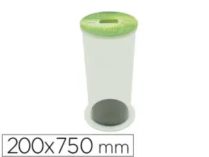 COLLECTEUR DE PILES USAGEES VISO ACRYLIQUE FOND MOUSSE COUVERCLE AMOVIBLE PARFAITE STABILITE DIAMETRE 20CM HAUTEUR 75CM