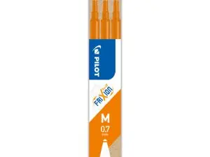RECHARGE ROLLER PILOT FRIXION CLICKER ÉCRITURE MOYENNE 0.5MM ENCRE EFFAÇABLE COLORIS ORANGE SET DE 3 UNITÉS