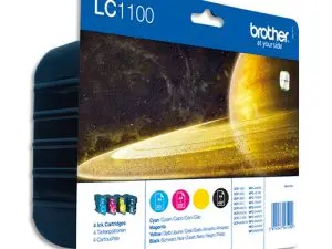 CARTOUCHE BROTHER JET D'ENCRE LC1100VALBP PACK 4 ENCRES