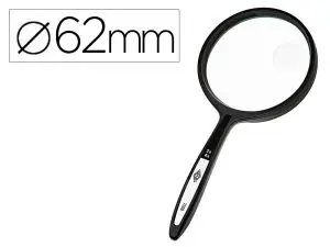 LOUPE Q-CONNECT BIFOCALE EN VERRE DIAM. 62MM POIGNEE      COURBEE COLORIS NOIR