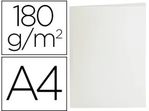 SOUS-CHEMISE LIDERPAPEL PAPIER CARTONNE 180G/M2       310X230MM DOCUMENT A4 COLORIS BLANC
