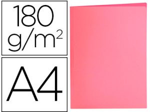 SOUS-CHEMISE LIDERPAPEL PAPIER CARTONNE 180G/M2       310X230MM DOCUMENT A4 COLORIS ROSE PASTEL