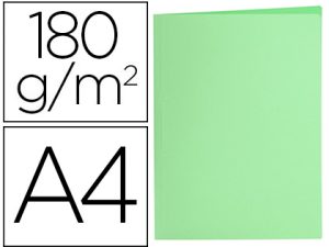 SOUS-CHEMISE LIDERPAPEL PAPIER CARTONNE 180G/M2       310X230MM DOCUMENT A4 COLORIS VERT PASTEL