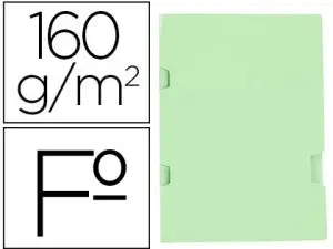 SOUS CHEMISE LIDERPAPEL A4+ PLASTIFIEE AVEC ENCART        AGRAFAGE 160G/M2 COLORIS VERT