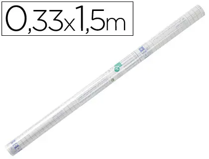 COUVRE-LIVRES LIDERPAPEL ADHÉSIF REPOSITIONNABLE 0.33X1.50M ROULEAU PLASTIQUE 50 MICRONS