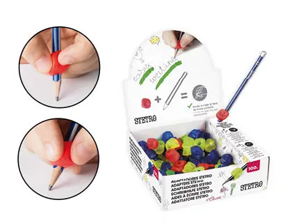 ADAPTATEUR CRAYON LIDERPAPEL EN PLASTIQUE BOÎTE DE 100 UNITÉS