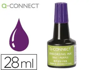 ENCRE À TAMPONS Q-CONNECT POUR FEUTRE OU MOUSSE COLORIS VIOLET FLACON 28ML