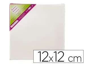 TOILE SUR CHASSIS LIDERPAPEL AGRAFFE AU DOS 100% COTON     12X12 CM