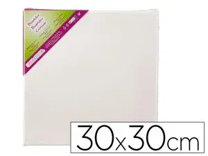 TOILE SUR CHASSIS LIDERPAPEL AGRAFFE AU DOS 100% COTON     30X30 CM