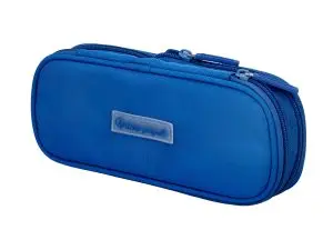 TROUSSE LIDERPAPEL COLOR POP 2 FERMETURES ECLAIR AVEC 1 COMPARTIMENT EXTENSIBLE COLORIS BLEU 230X60MM