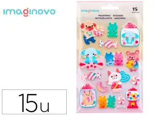 AUTOCOLLANTS IMAGINOVO FRIANDISES MAGIC DREAMS EN RELIEF 210X130 MM SOUS BLISTER