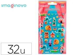 AUTOCOLLANTS IMAGINOVO KIDS CIRQUE EN MOUSSE EVA 190X105  MM SOUS BLISTER