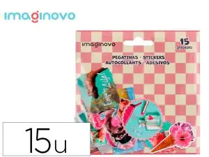 AUTOCOLLANTS IMAGINOVO GOOD VIBES DESIGNS ASSORTIS POUR   ORDINATEUR 145X140 MM SOUS    BLISTER