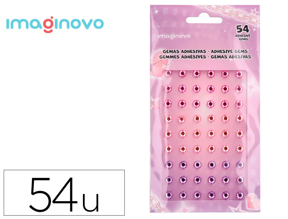 AUTOCOLLANTS IMAGINOVO PIERRES PRECIEUSES ROSES ET MAUVES BRILLANTES EN RELIEF POUR TOUTES SURFACES 190X105