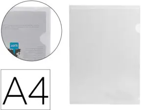 POCHETTE COIN LIDERPAPEL POLYPROPYLÈNE 180 MICRONS A4 210X297MM CAPACITÉ 20F TRANSPARENT INCOLORE