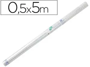 COUVRE-LIVRES LIDERPAPEL ADHÉSIF REPOSITIONNABLE 0.5X5M ROULEAU PLASTIQUE 50 MICRONS