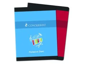 CAHIER CONQUÉRANT SEPT MUSIQUE CHANT PIQÛRE COUVERTURE OFFSET 170X220MM 48 PAGES PAPIER 70G 24F SÉYÈS 24F MUSIQUE