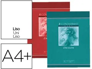 CAHIER DESSIN CONQUÉRANT SEPT PIQUÉ COUVERTURE OFFSET A4+ 24X32CM 16 PAGES UNIES 120G