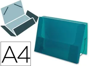 CHEMISE LIDERPAPEL POLYPROPYLÈNE DOS RIGIDE 25MM A4 210X297MM 7/10E TRANSLUCIDE COLORIS VERT