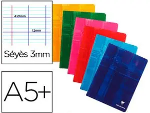 CAHIER PIQUÉ CLAIREFONTAINE ÉCRITURE POUR ENFANTS A5+ 17X22CM 32 PAGES 90G SÉYÈS ENFANTINE 12X12MM