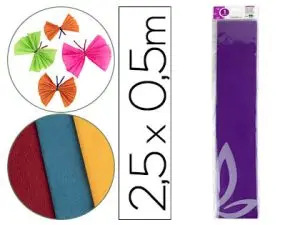 PAPIER CRÉPON LIDERPAPEL 34G/M2 50CMX2.5M UNICOLORE VIOLET