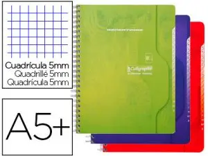 RÉPERTOIRE CLAIREFONTAINE RELIURE INTÉGRALE PAPIER SURFIN COUVERTURE CARTE COUCHÉE VERNIE 170X220MM 180 PAGES 70G 5X5MM