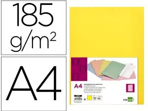 SOUS-CHEMISE LIDERPAPEL PAPIER CARTONNÉ 180G 310X230MM DOCUMENT A4 210X297MM COLORIS PASTEL JAUNE INTENSE