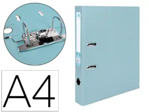 CLASSEUR LEVIER LIDERPAPEL A4 DOCUMENTA CARTON REMBORDÉ 1,9MM DOS 52MM RADO MÉTALLIQUE COLORIS GRIS