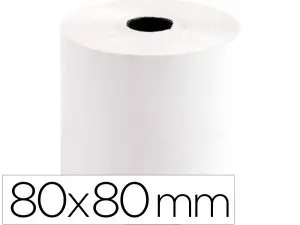 BOBINE THERMIQUE Q-CONNECT 80MM LARGEUR X 80MM DIAMETRE 55GR SANS BISPHENOL A