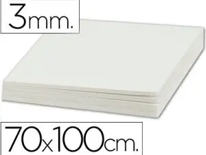 CARTON ENTRECOLLE LIDERPAPEL 70X100CM EPAISSEUR 3MM UNICOLORE BLANC