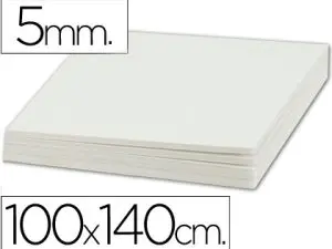 CARTON ENTRECOLLE LIDERPAPEL 100X140CM EPAISSEUR 5MM UNICOLORE BLANC