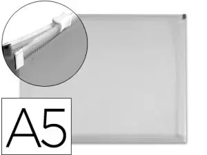 POCHETTE ENVELOPPE LIDERPAPEL POLYPROPYLÈNE 180 MICRONS A5 210X148MM FERMETURE ÉCLAIR TRANSPARENT INCOLORE
