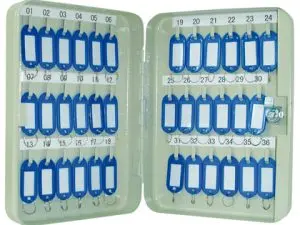 ARMOIRE À CLÉS Q-CONNECT 36 CLÉS ACIER RÉSISTANT ÉPAISSEUR 0.8CM INCLUS 2 CLÉS PORTE-CLÉS ACCESSOIRES 250X180X60MM