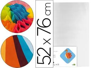 PAPIER DE SOIE LIDERPAPEL 52X76CM 18G/M2 UNICOLORE BLANC SACHET 25F