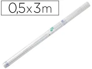 COUVRE-LIVRES LIDERPAPEL ADHÉSIF REPOSITIONNABLE 0.5X3M ROULEAU PLASTIQUE 80 MICRONS