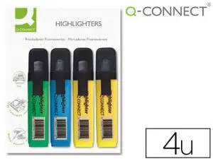 MARQUEUR FLUORESCENT BLISTER 4 UNITÉS