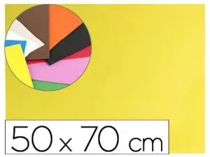 PLAQUE MOUSSE LIDERPAPEL 50X70CM 60G/M2 ÉPAISSEUR 1.5MM UNICOLORE JAUNE