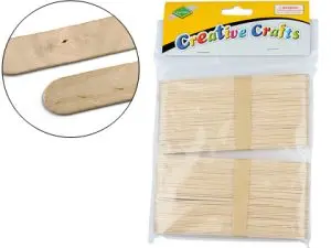 BÂTONNET EN BOIS CRÉATIVE CRAFTS 2CM X 15CM COULEUR NATURELLE BLISTER DE 100 UNITÉS
