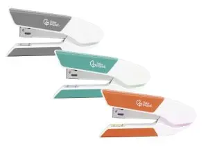 AGRAFEUSE BUREAU LIDERPAPEL 40X63X130MM 20 FEUILLES AGRAFES 26/6 COLORIS ASSORTIS GRIS CORAIL TURQUOISE