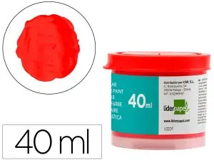 GOUACHE SCOLAIRE LIDERPAPEL COLORIS ROUGE POT 40ML