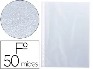 POCHETTE Q-CONNECT PERFOREE FOLIO 50 MC GRAINE BOITE 100 UNITES