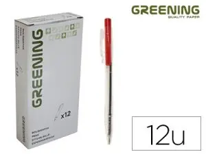 STYLO GREENING RÉTRACTABLE COLORIS ROUGE