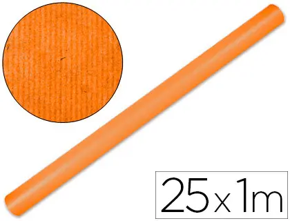 PAPIER KRAFT LIDERPAPEL 65G/M2 UNICOLORE ORANGE INTENSE ROULEAU 1X25M