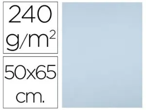 PAPIER CARTONNE LIDERPAPEL 50X65CM 240GR COLORIS BLEU    PAQUET 25 FEUILLES