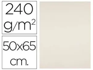 PAPIER CARTONNE LIDERPAPEL 50X65CM 240GR COLORIS CREME   PAQUET 25 FEUILLES