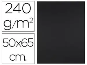 PAPIER CARTONNE LIDERPAPEL 50X65CM 240GR COLORIS NOIR    PAQUET 25 FEUILLES