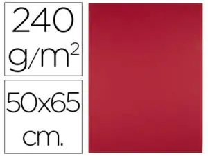 PAPIER CARTONNE LIDERPAPEL 50X65CM 240GR COLORIS ROUGE   NOEL PAQUET 25 FEUILLES