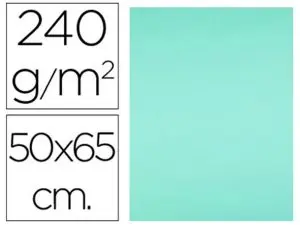 PAPIER CARTONNE LIDERPAPEL 50X65CM 240GR COLORIS VERT    PAQUET 25 FEUILLES