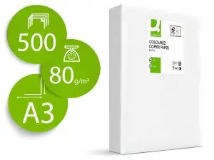 PAPIER COULEUR Q-CONNECT MULTIFONCTION A3 80G/M2 UNICOLORE ORANGE NÉON RAMETTE 500 FEUILLES